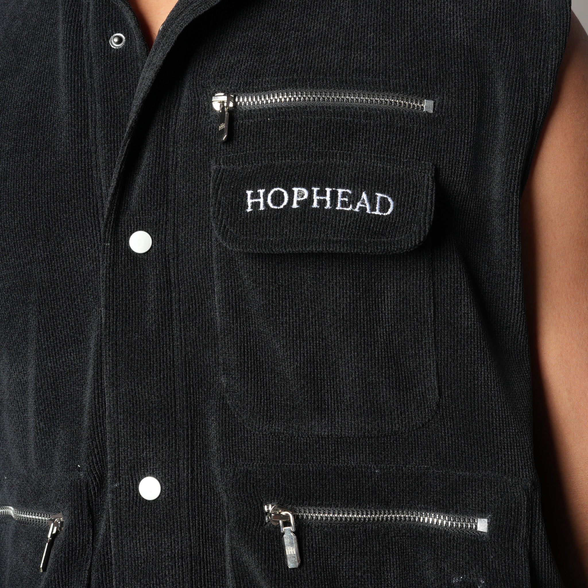 BLACK KNITDRIP UTILITY JACKET