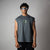 CHARCOAL BONE GRAPHIC SLEEVELESS T-SHIRT