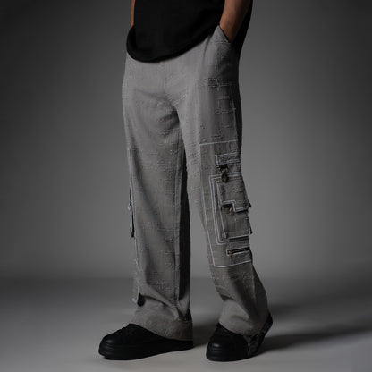 GREY POCKET DENIM CARGO- RDX