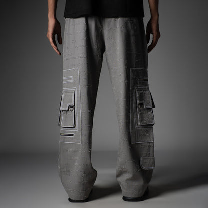 GREY POCKET DENIM CARGO- RDX