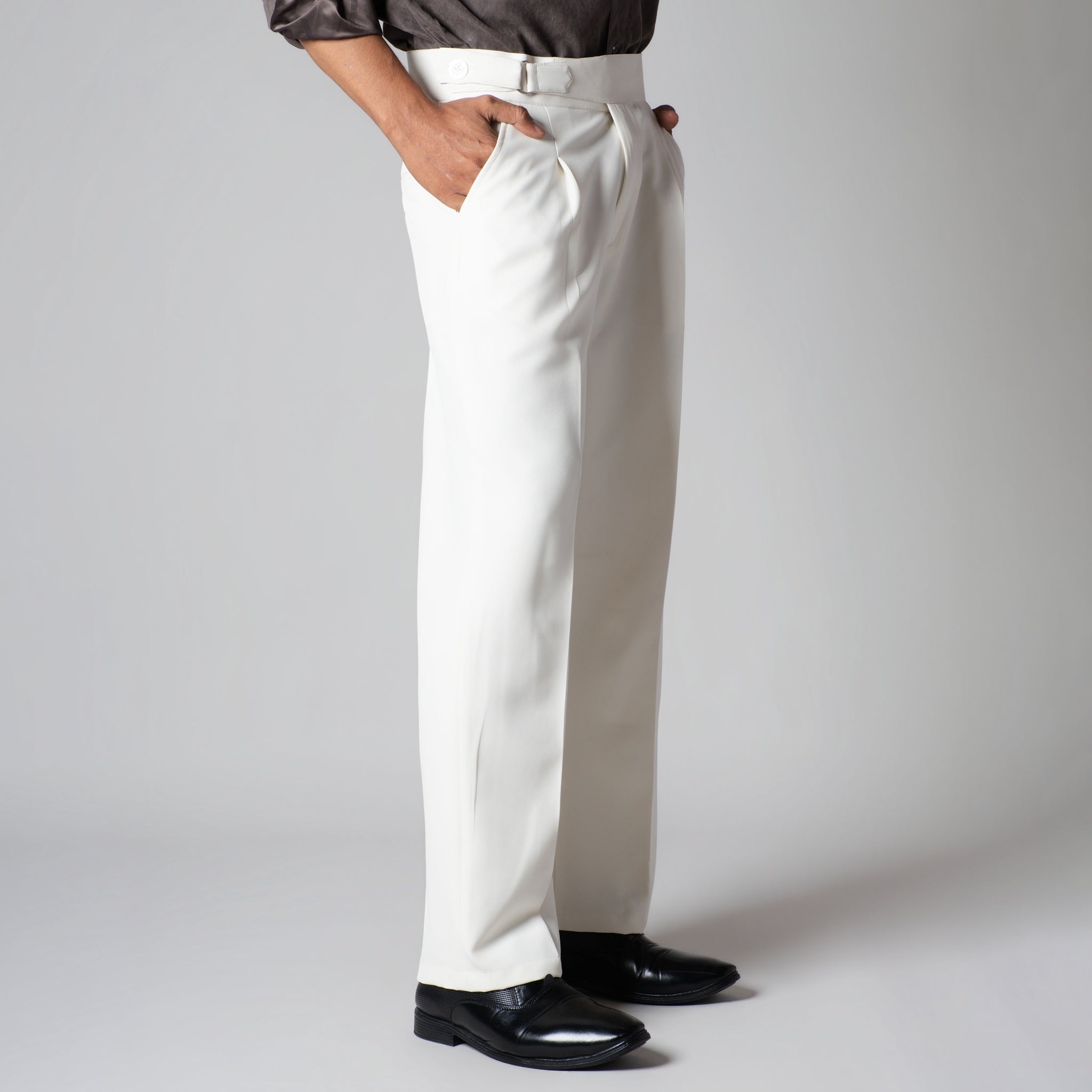 OFF-WHITE D-RING ITALIAN STYLE TROUSER