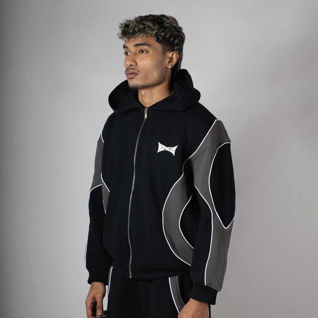 BLACKOUT SMOKELINE HEAVY ZIPPER HOODIE