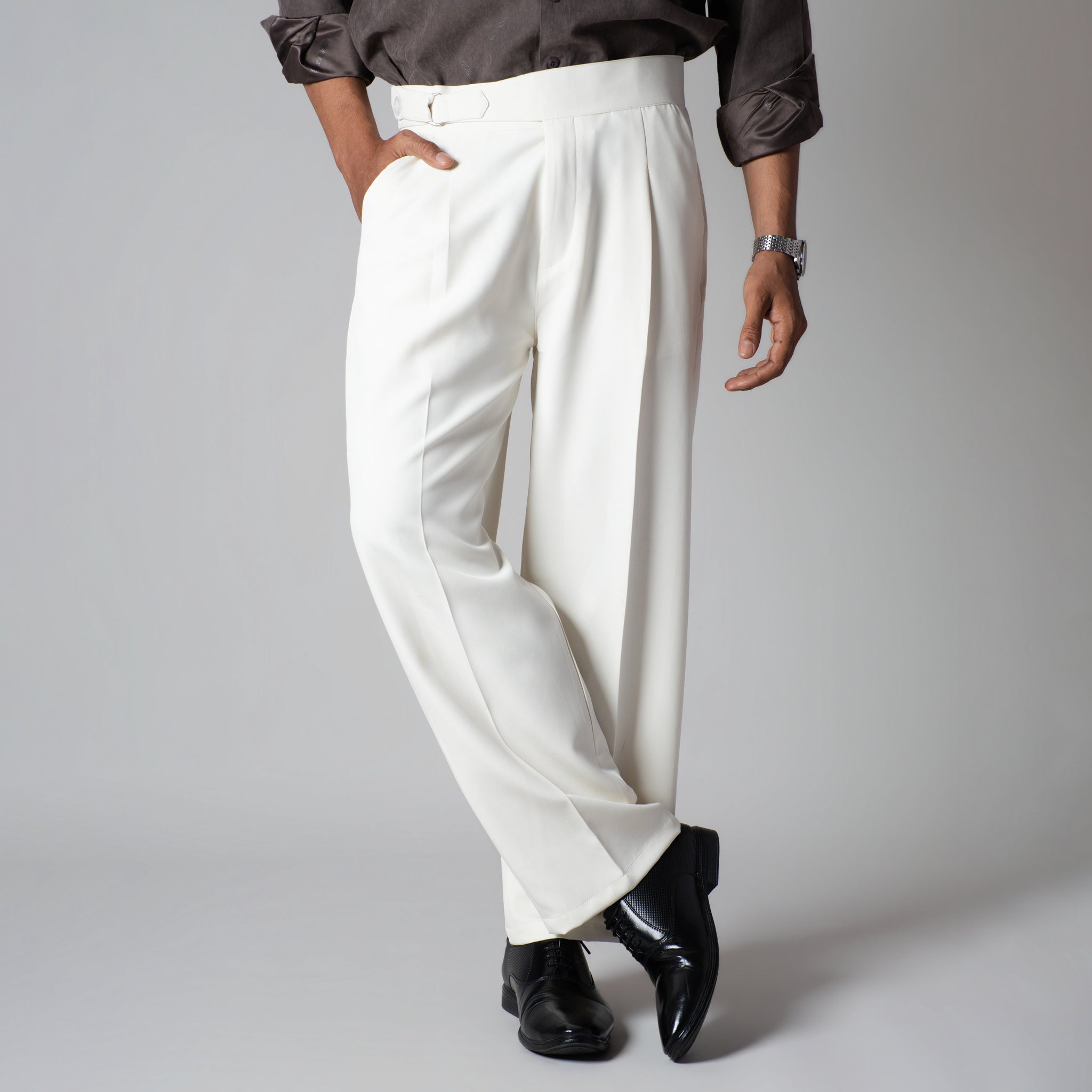 OFF-WHITE D-RING ITALIAN STYLE TROUSER