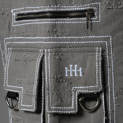 GREY POCKET DENIM CARGO- RDX