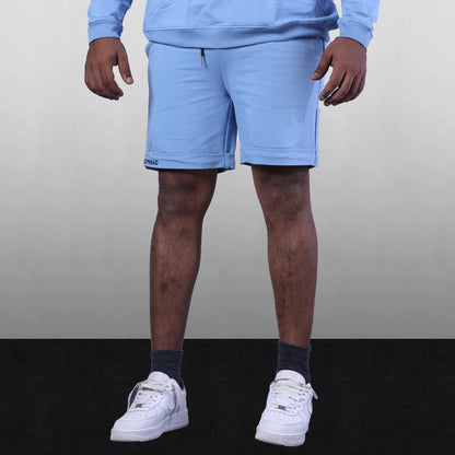 BLUE BASIC SHORTS CO-ORD SET