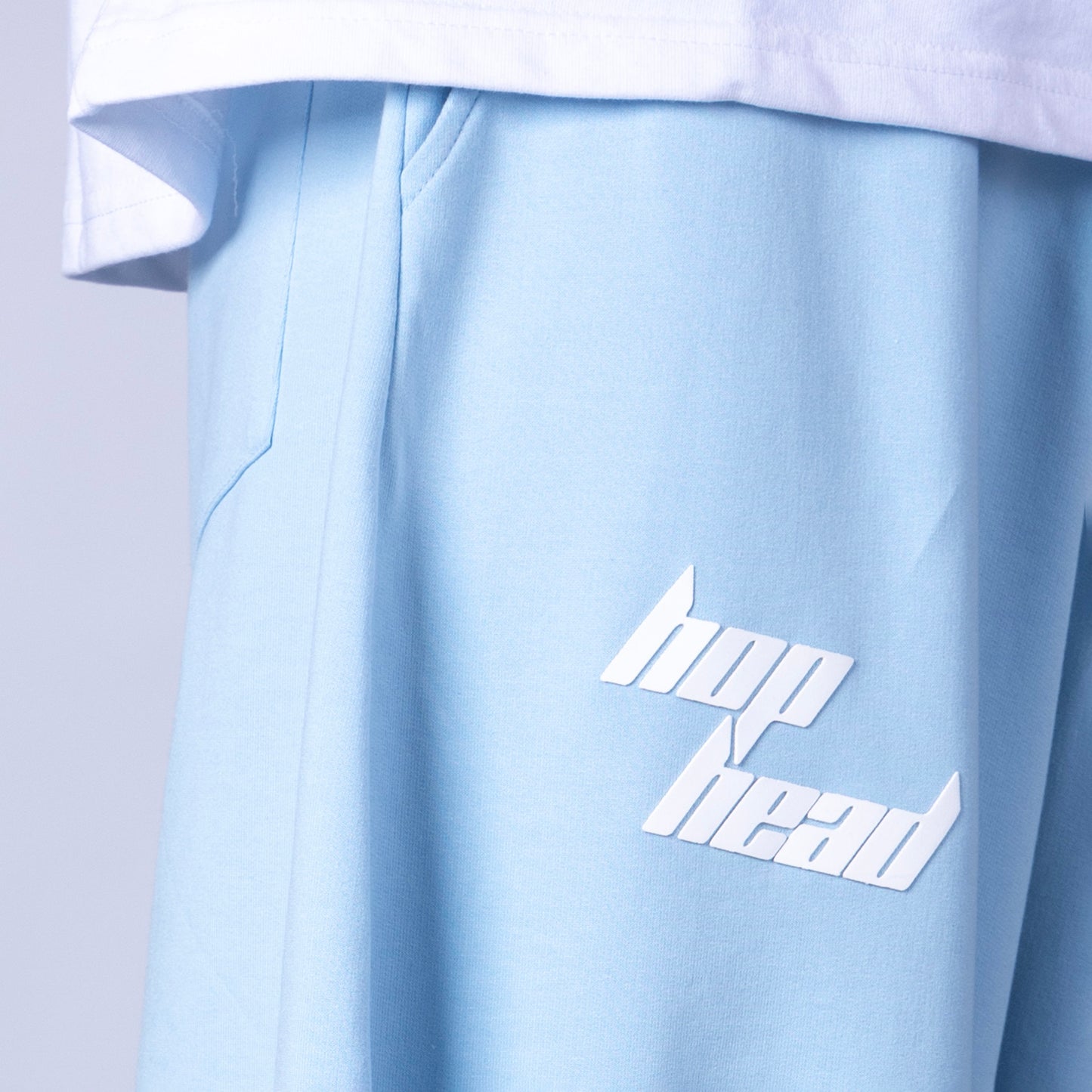 SKY BLUE EXTREME BAGGY BASIC SWEATPANTS