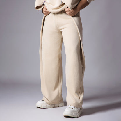 BEIGE EXTRA PANEL SWEATPANTS