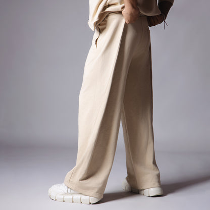 BEIGE EXTRA PANEL SWEATPANTS