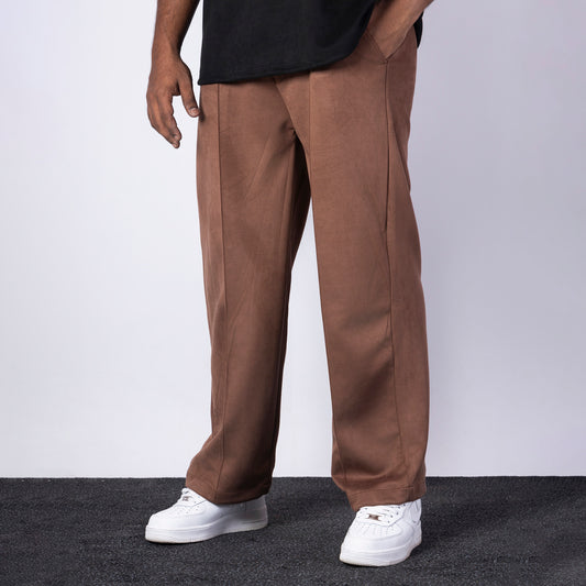 BROWN CLASSIC SUEDE PANTS