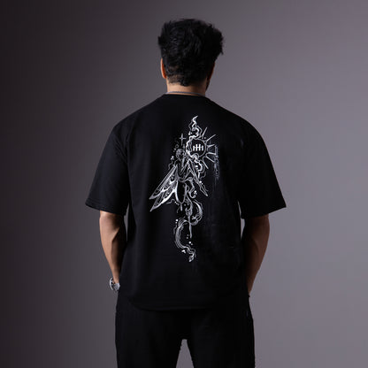 SUN FAIRY BLACK GRAPHIC T-SHIRT