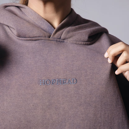 FOSSIL GREY ACID WASH HOODIE