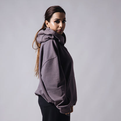 GREY ACID WASH HOODIE