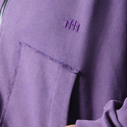 PURPLE REVERSE STITCH ZIPPER