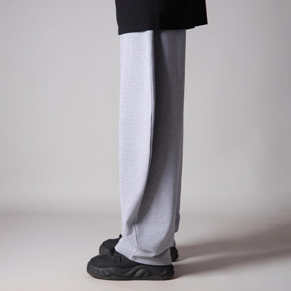 GREY MELANGE EXTREME BAGGY BASIC SWEATPANTS