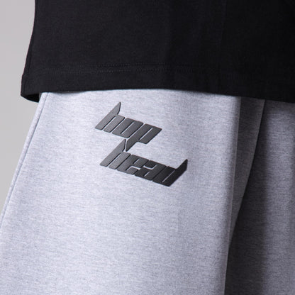 GREY MELANGE EXTREME BAGGY BASIC SWEATPANTS