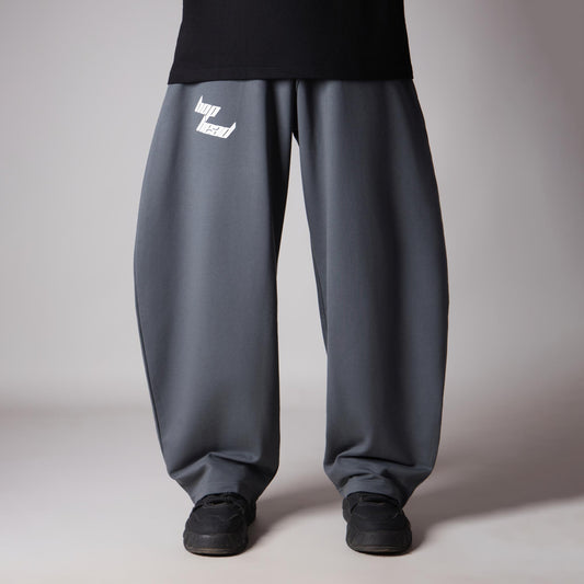 CHARCOAL EXTREME BAGGY BASIC SWEATPANTS