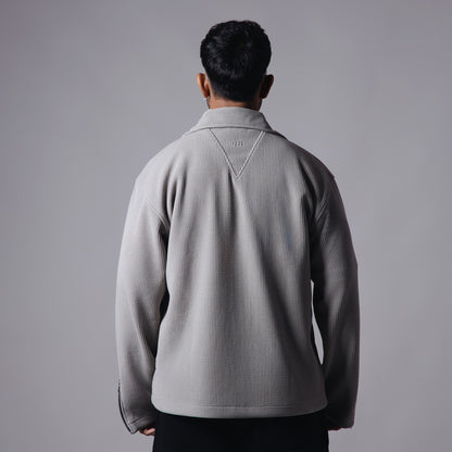 GREY CORDUROY ZIPPER