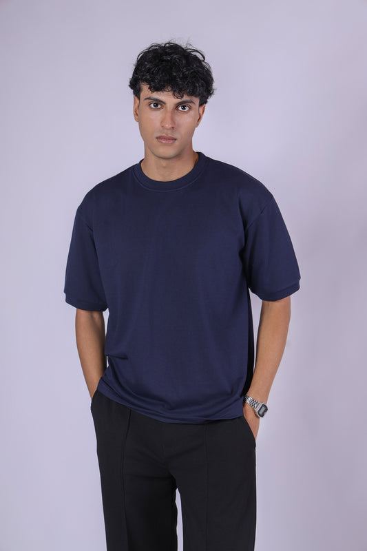 NAVY BLUE PREMIUM BASIC T-SHIRT