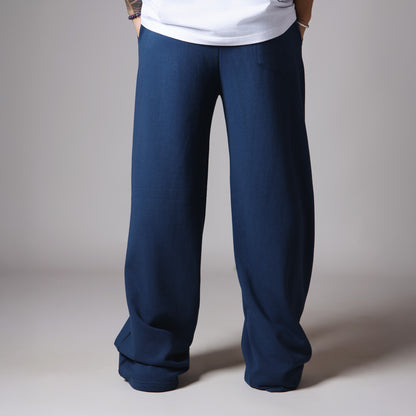 BLUE BASIC HEAVY SWEATPANTS