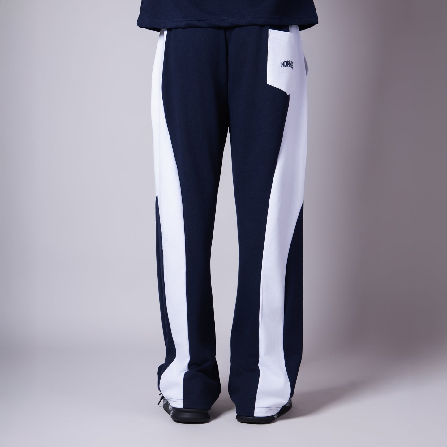 WAVY BLUE & WHITE BAGGY SWEATPANTS