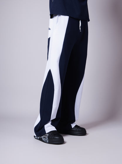 WAVY BLUE & WHITE BAGGY SWEATPANTS