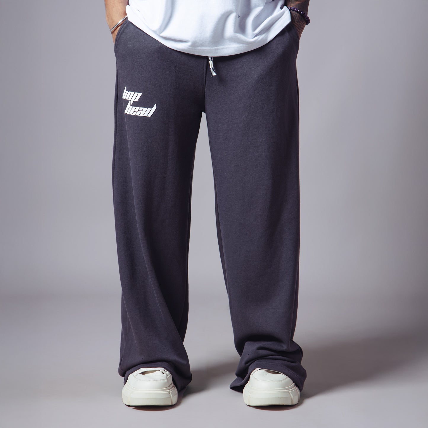 GREY BASIC HEAVY SWEATPANTS