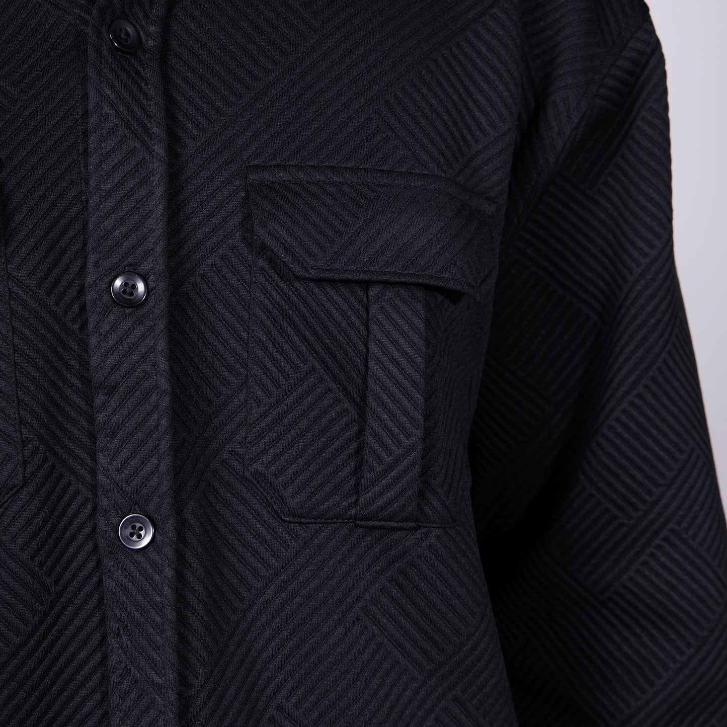 BLACK JACQUARD SHACKET