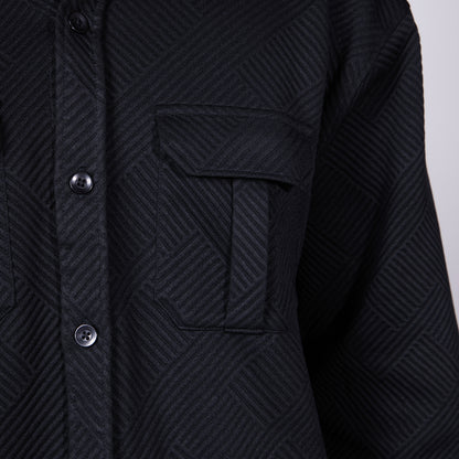 BLACK JACQUARD SHACKET