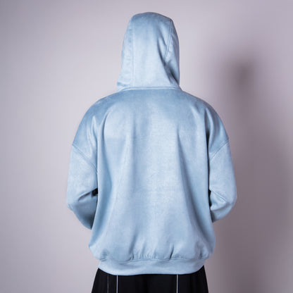 POWDER BLUE SUEDE BLISS HOODIE