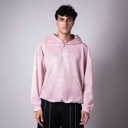 CORAL PINK SUEDE BLISS HOODIE