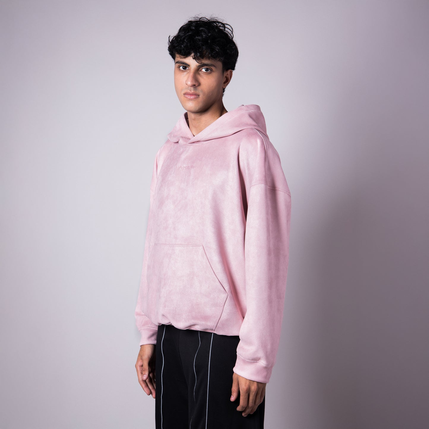 CORAL PINK SUEDE BLISS HOODIE