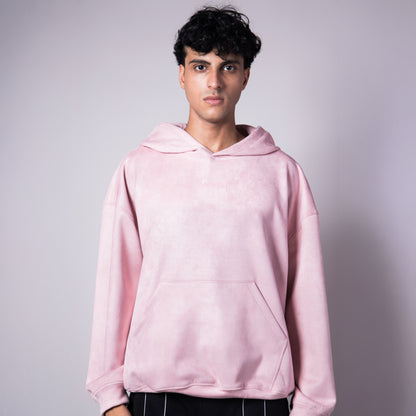 CORAL PINK SUEDE BLISS HOODIE