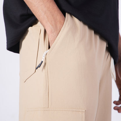 TAUPE BROWN CARGO SWEATPANT