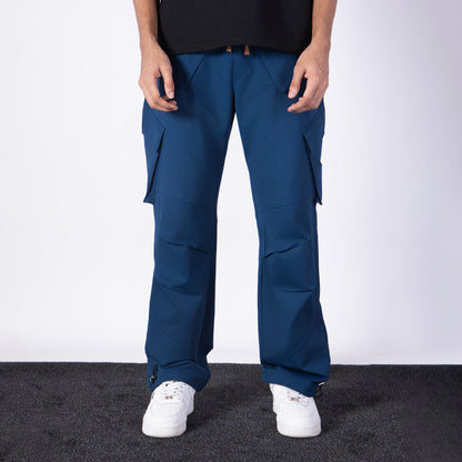 COBALT BLUE CROSS POCKET STRAIGHT FIT CARGO  SWEATPANT