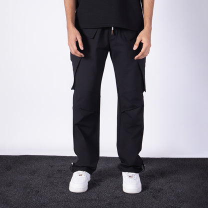 BLACK CROSS POCKET STRAIGHT FIT CARGO SWEATPANT