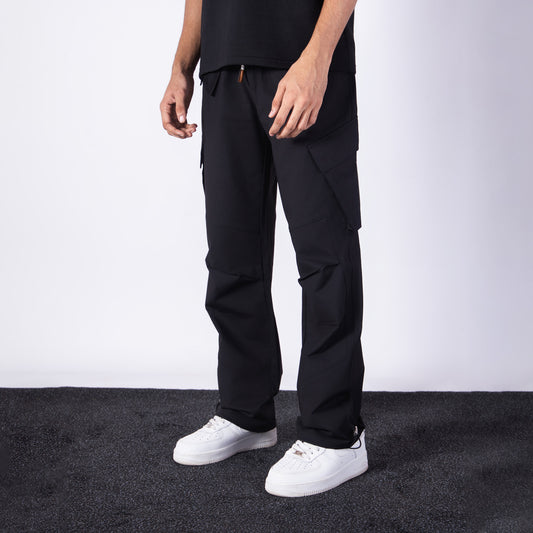 BLACK CROSS POCKET STRAIGHT FIT CARGO SWEATPANT