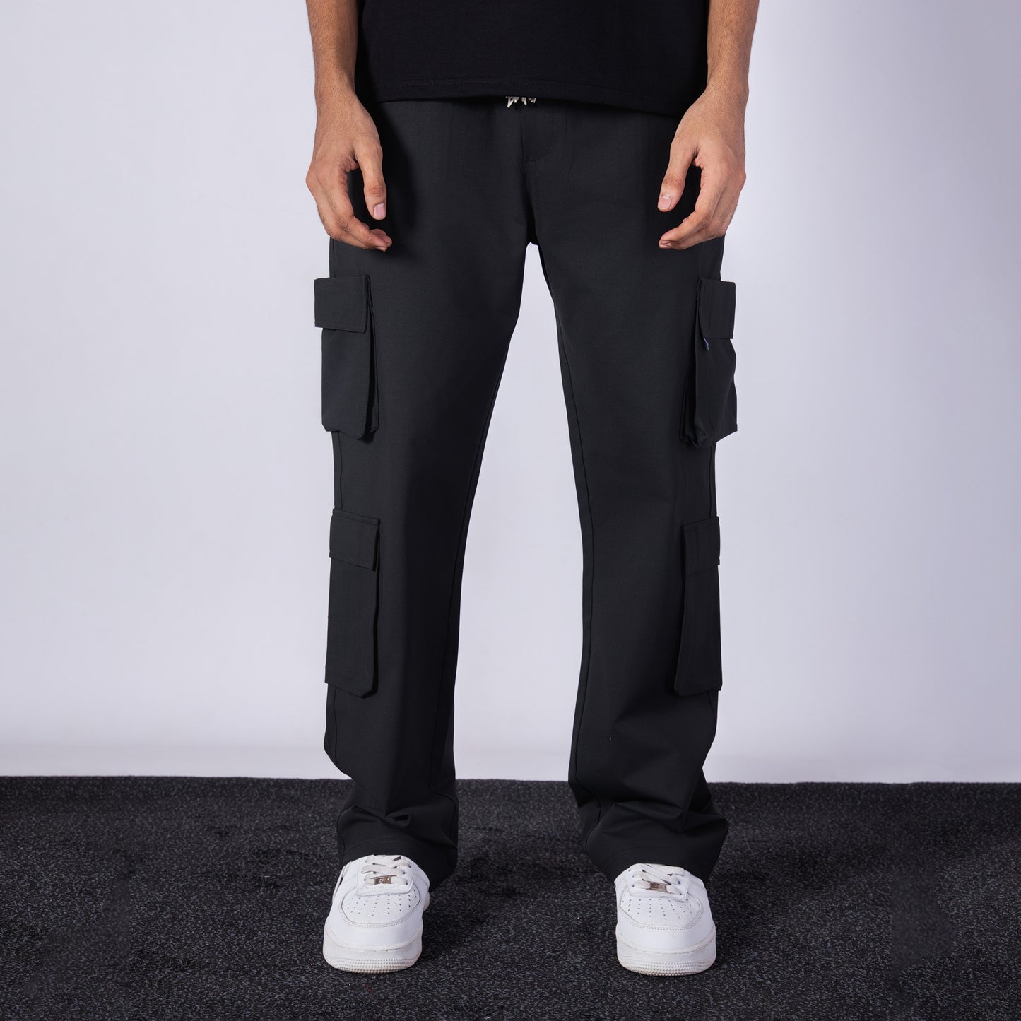 ANCHOR GREY SIDE POCKET STRAIGHT FIT CARGO SWEATPANT