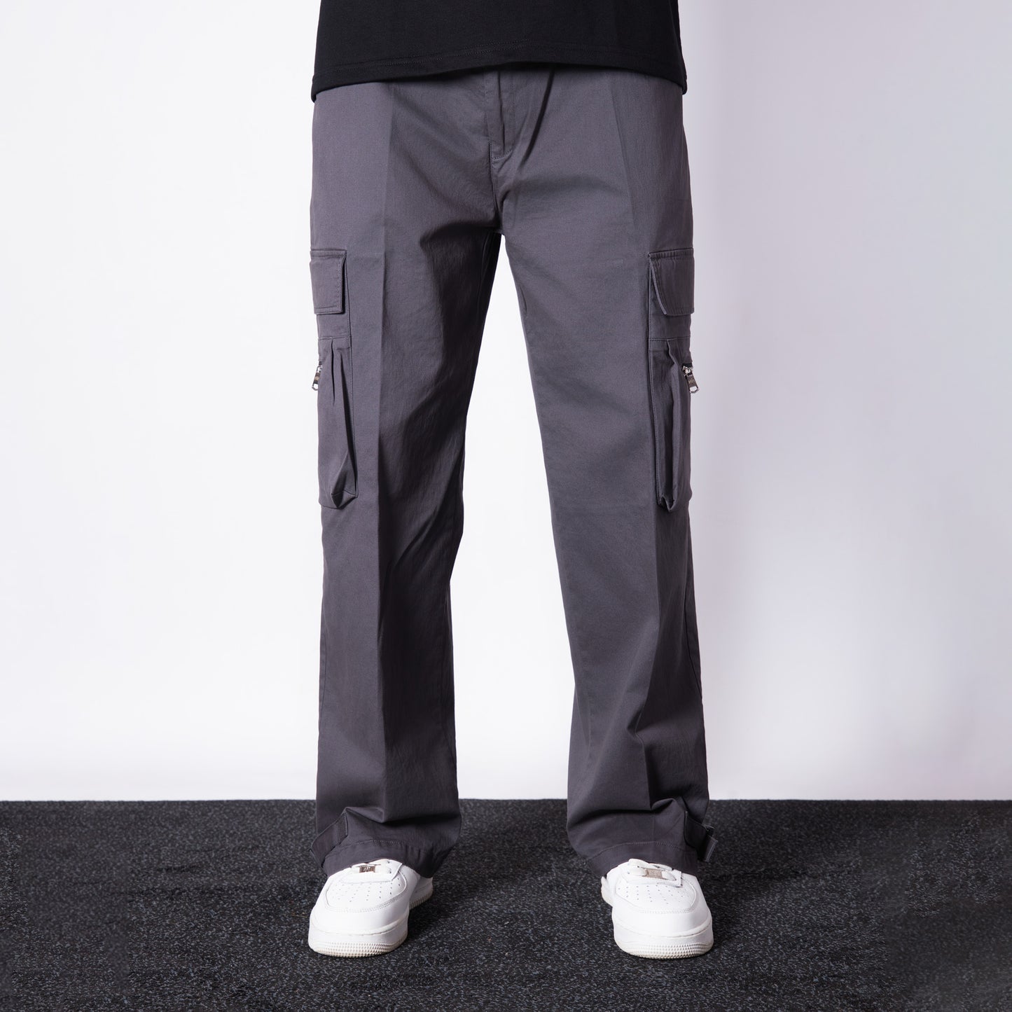 CHARCOAL UTILITY POCKETS COTTON CARGO