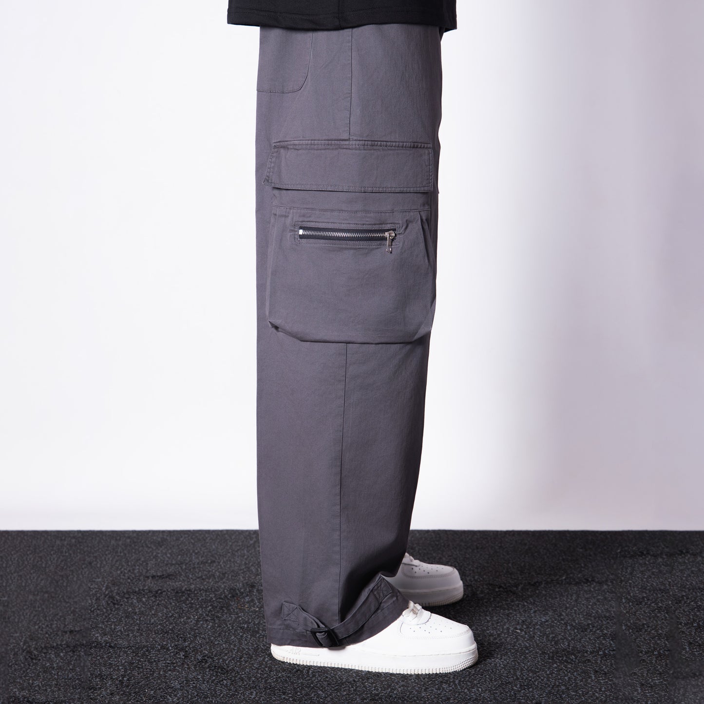 CHARCOAL UTILITY POCKETS COTTON CARGO