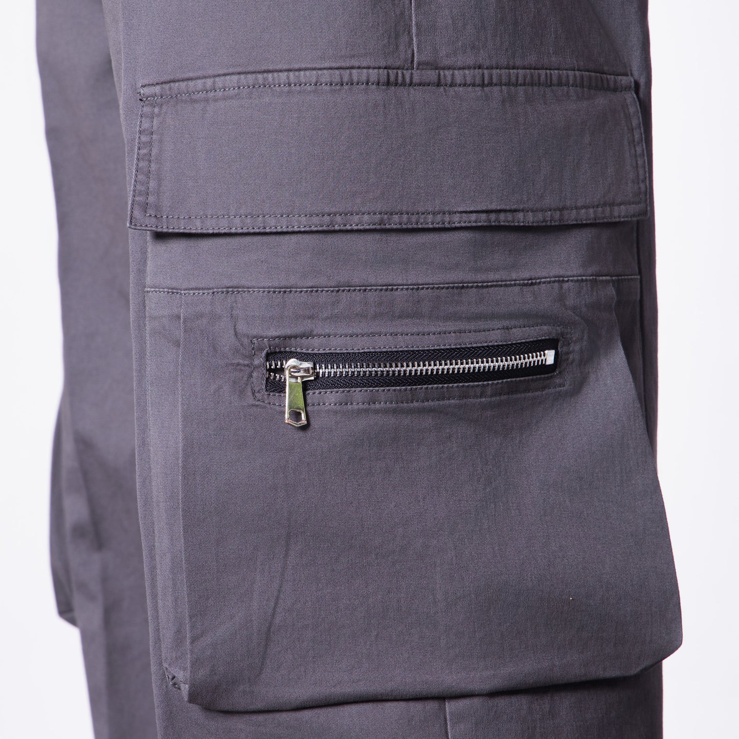 CHARCOAL MILITARY POCKETS COTTON CARGO