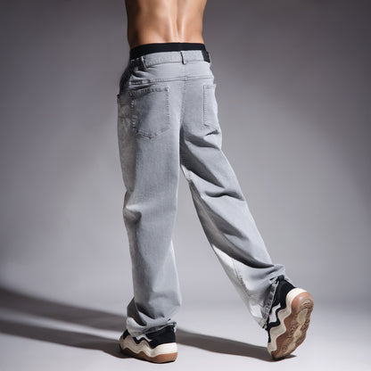 GREY SIDE FLOW DENIM