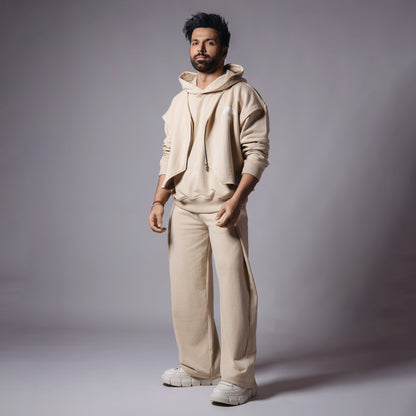 BEIGE EXTRA PANEL SWEATPANTS