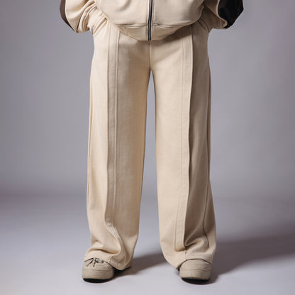 BEIGE FLAP SWEATPANTS