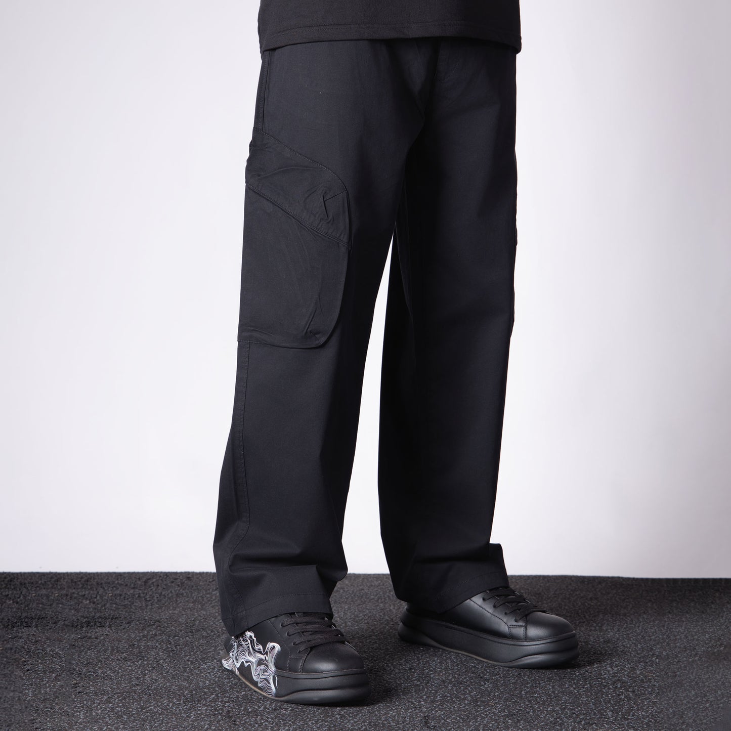 BLACK UTILITY POCKETS COTTON CARGO