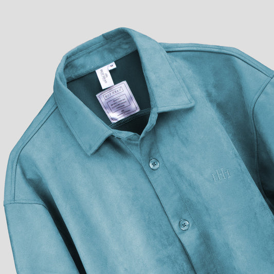 TURQUOISE CLASSIC SUEDE SHIRT