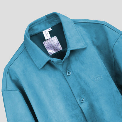 TURQUOISE CLASSIC SUEDE SHIRT