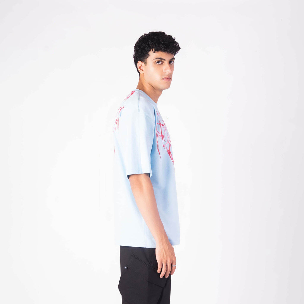 ALIEN WEB OVERSIZED GRAPHIC T - SHIRT - Hophead