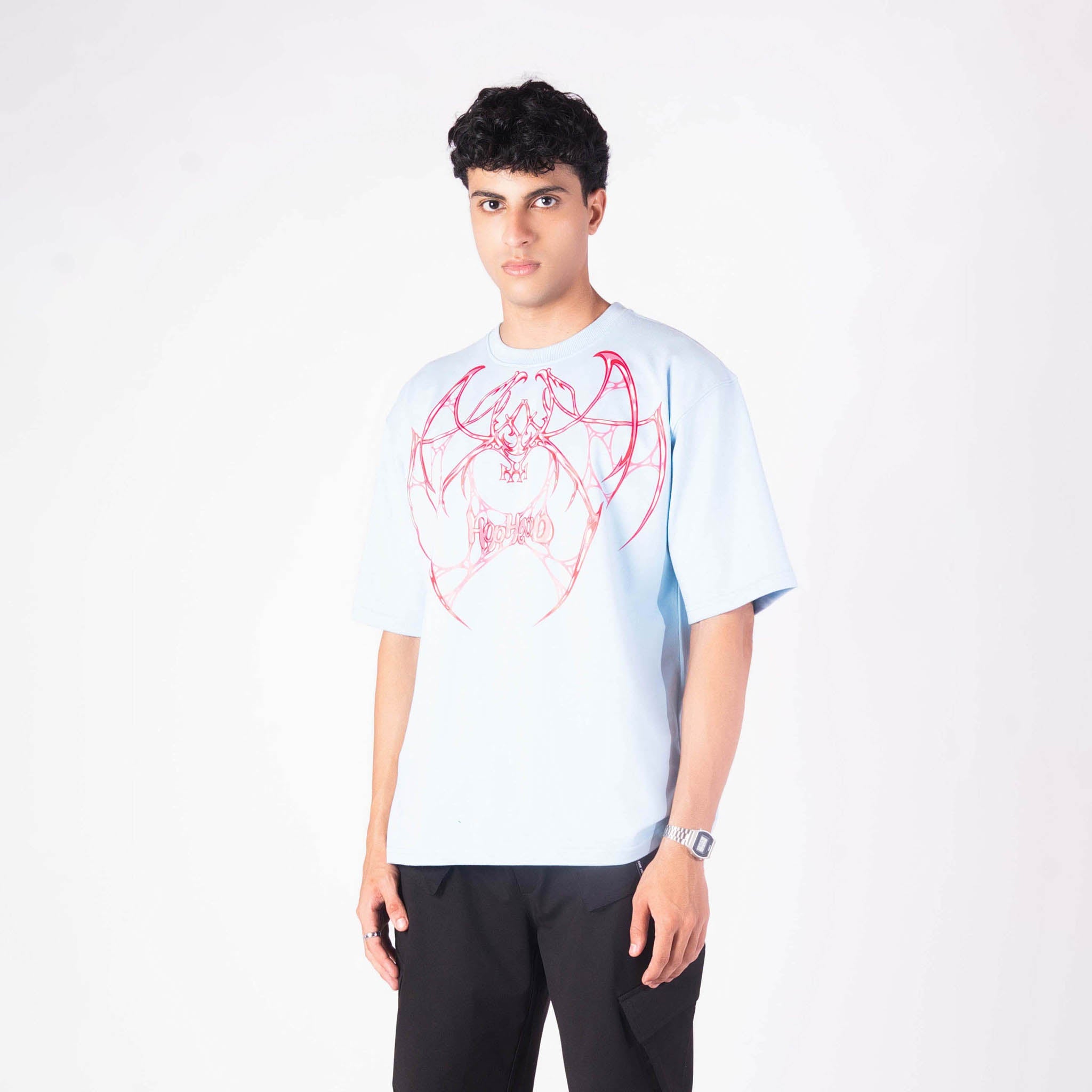 ALIEN WEB OVERSIZED GRAPHIC T - SHIRT - Hophead
