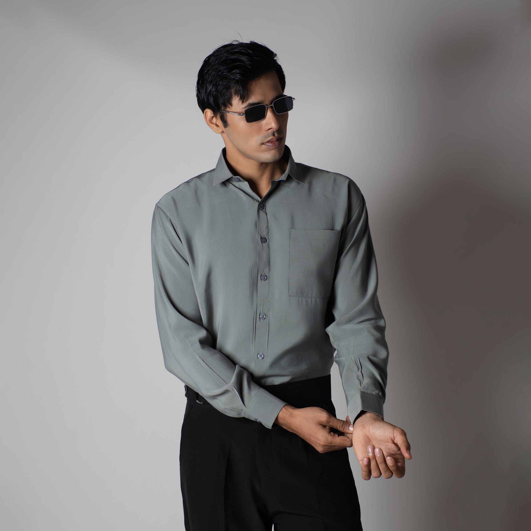 ASH GRAY ESSENTIAL SUEDE LUXE SHIRT - Hophead