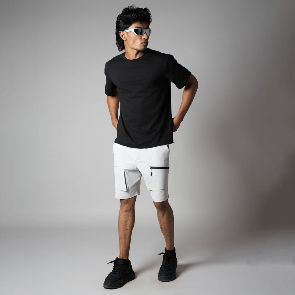 ASH GREY DOUBLE POCKET SHORTS - Hophead